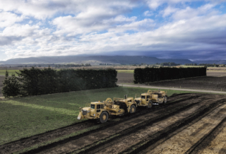 Bulk earthworks scrapers 627 G dairy conversion